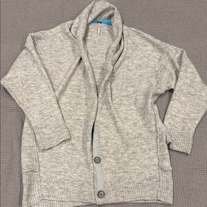Free People Gray and Blue Knit Cardigan